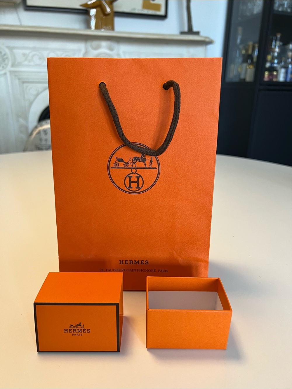 Hermès Orange Gift Bag with Matching Boxes